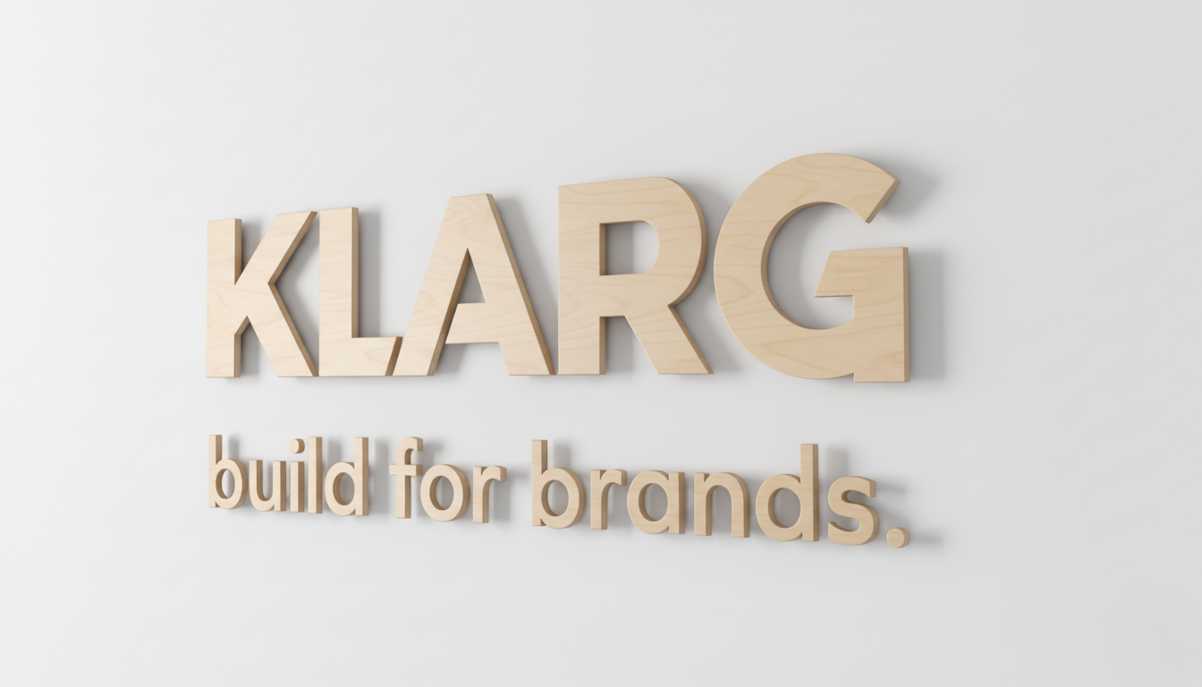 3D Holz Logo mit Abstandshaltern