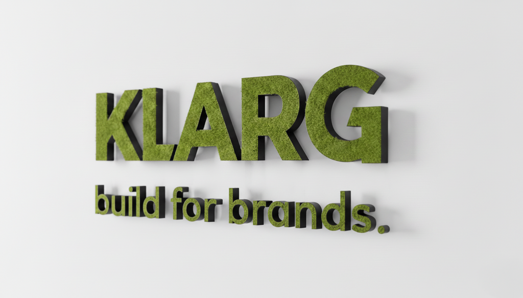 3D Moos Logo mit Abstandshaltern