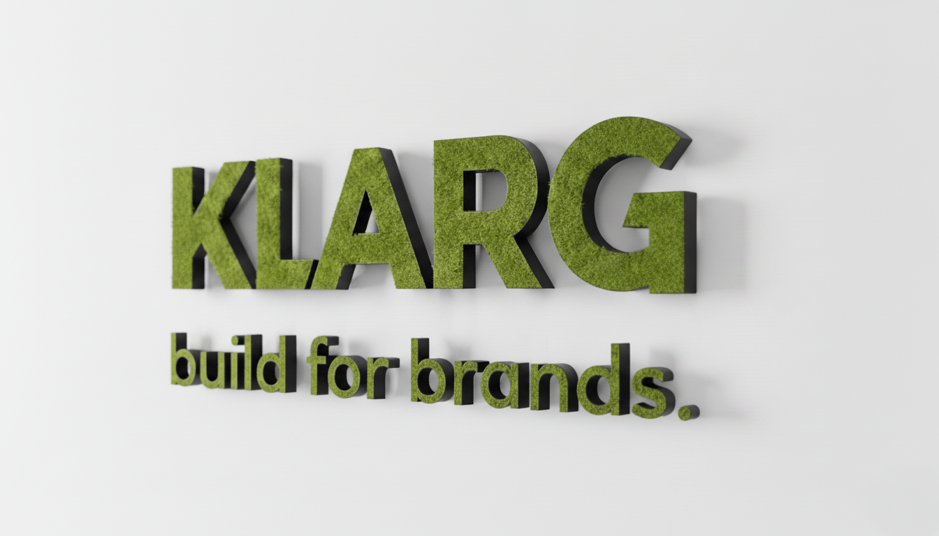 3D Moos Logo mit Abstandshaltern