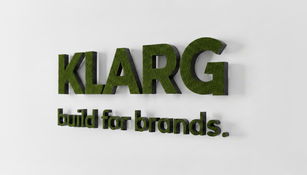 3D Moos Logo mit Abstandshaltern