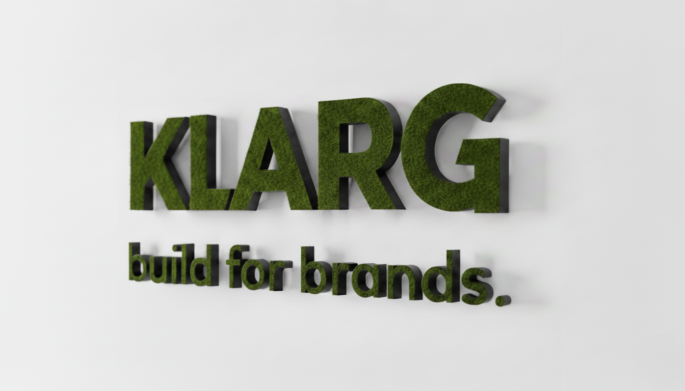 3D Moos Logo mit Abstandshaltern