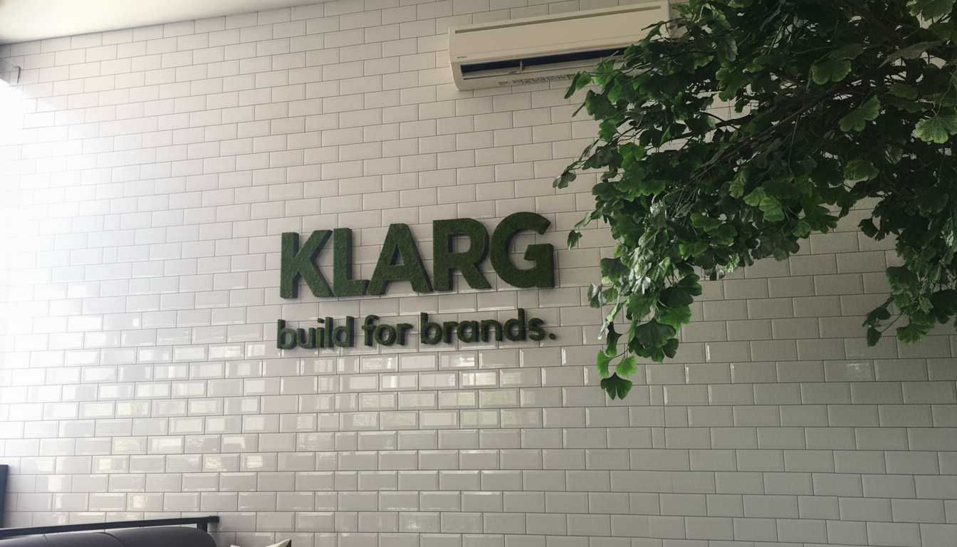 3D Moos Logo mit Abstandshaltern