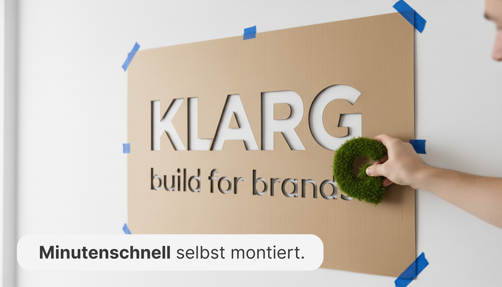 3D Moos Logo zum Kleben