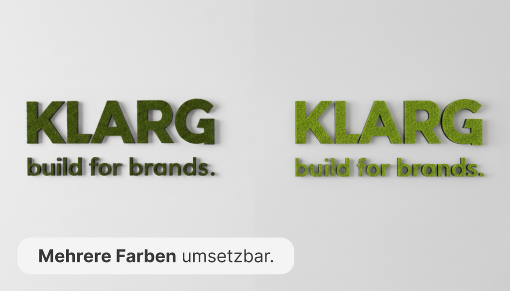 3D Moos Logo zum Kleben