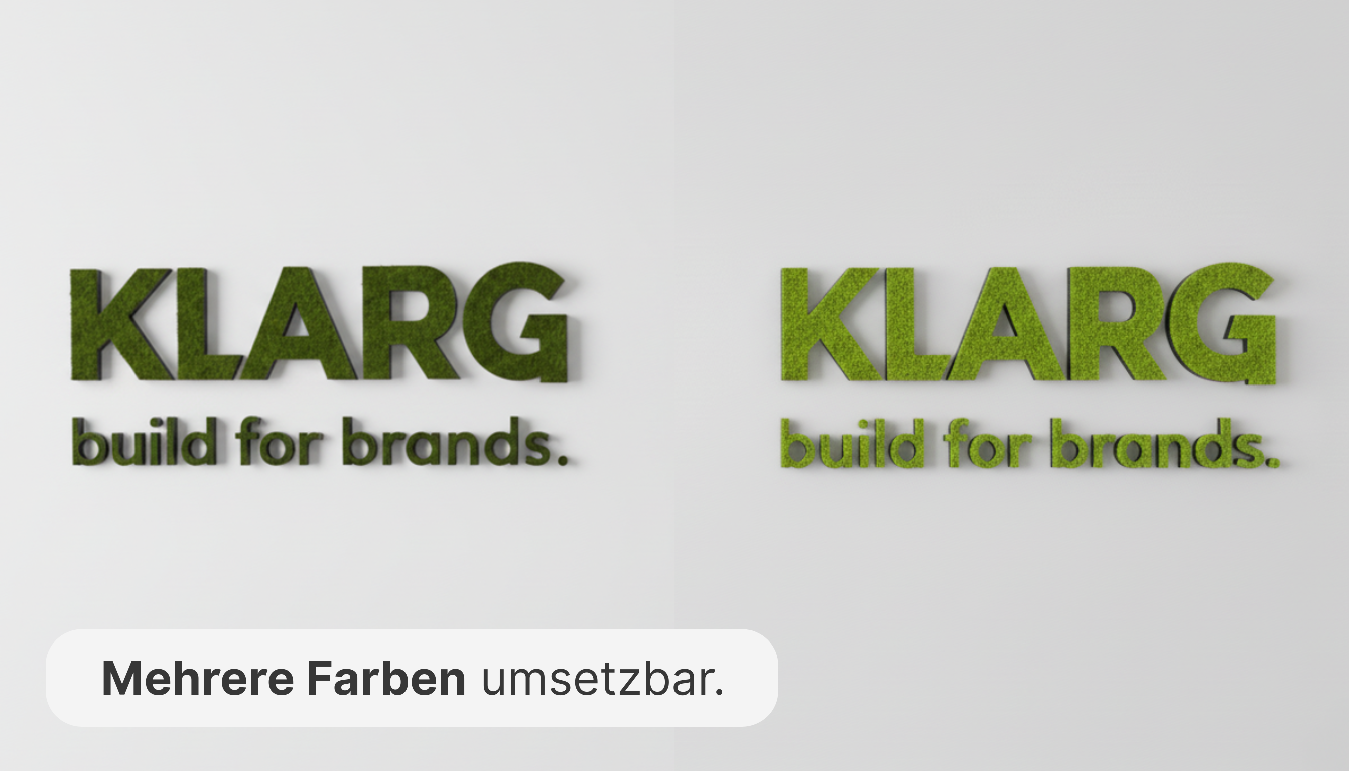 3D Moos Logo zum Kleben