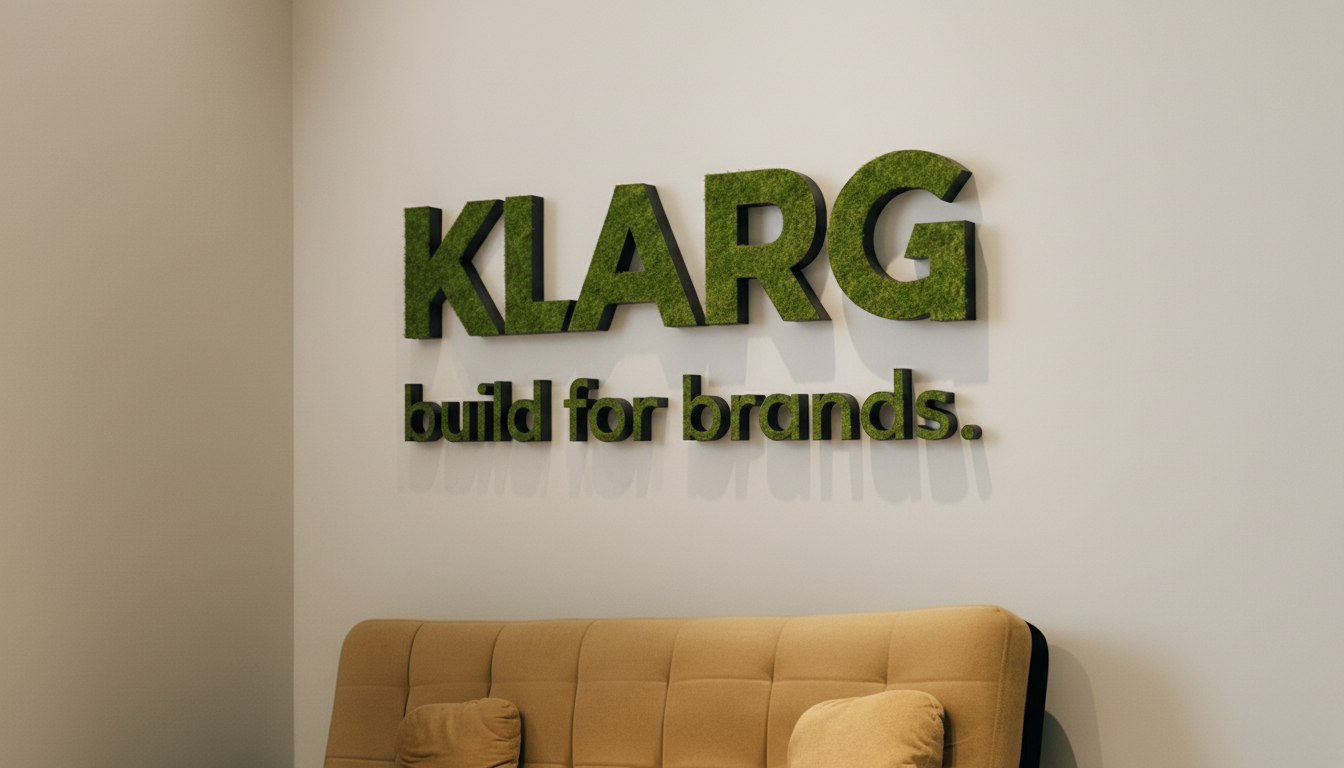 3D Moos Logo zum Kleben