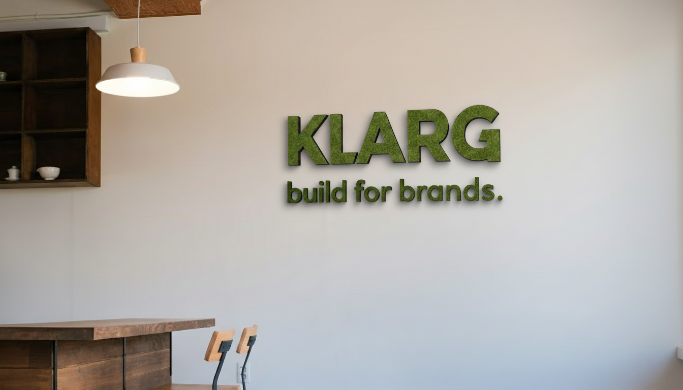 3D Moos Logo zum Kleben